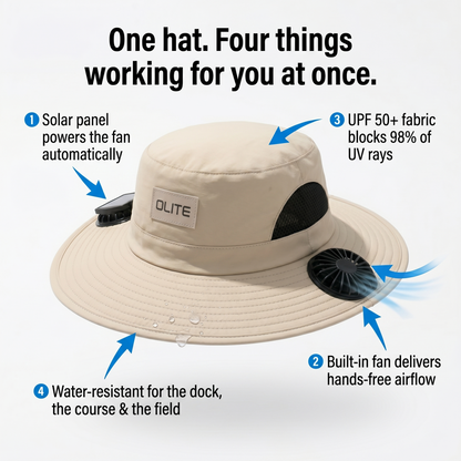Solar-Powered Cooling Fan Hat