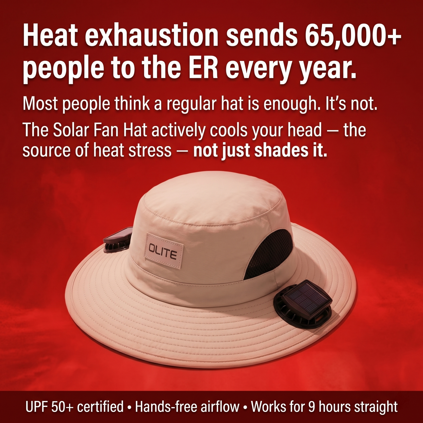 Solar-Powered Cooling Fan Hat